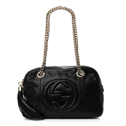 Gucci Snakeskin Small Soho Bowler Black 1 of 10