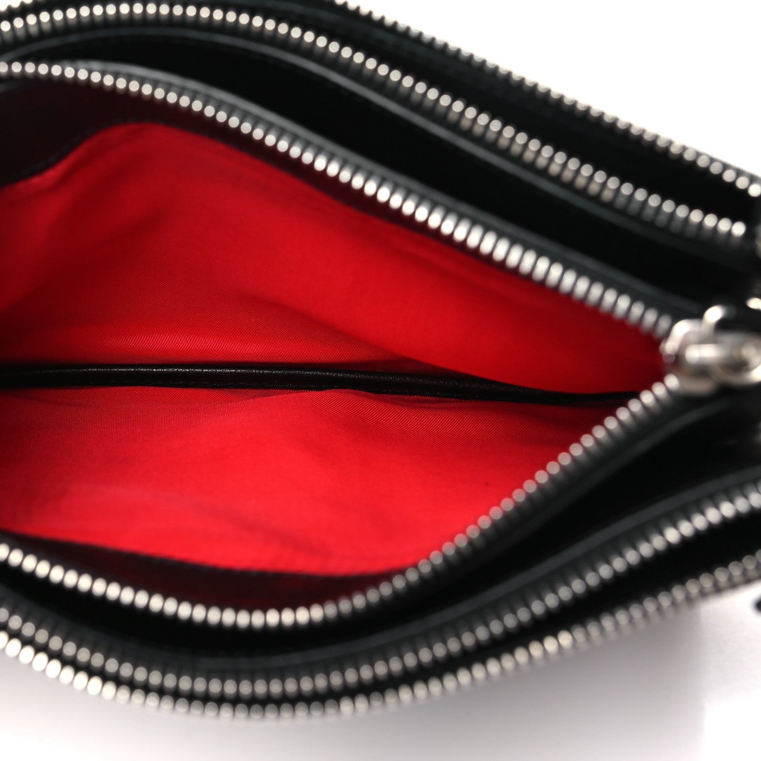 Celine Shiny Textured Calfskin Trio Crossbody Bag Black 6 of 7