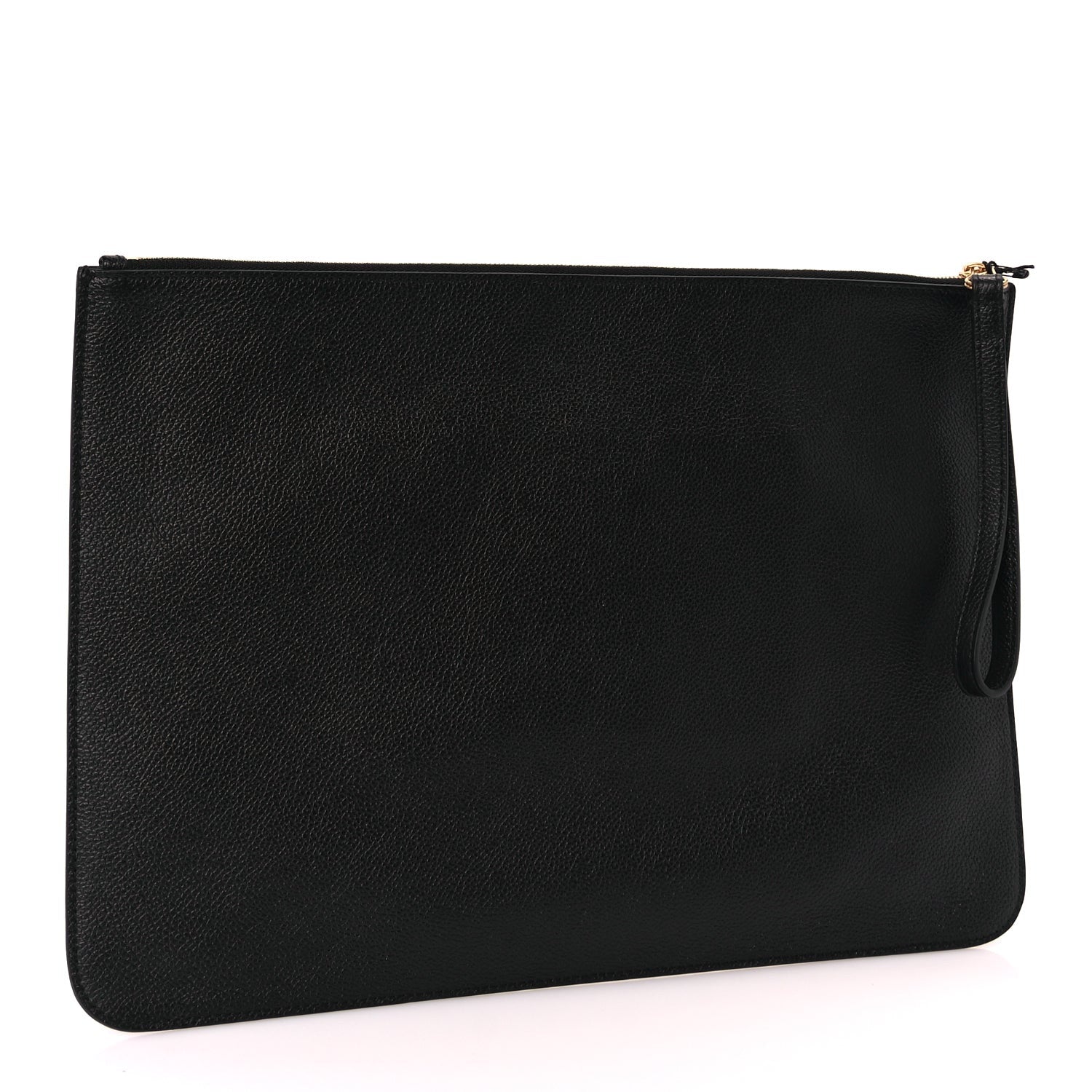 Balenciaga Large Calfskin Cash Pouch With Handle Black 3 of 6