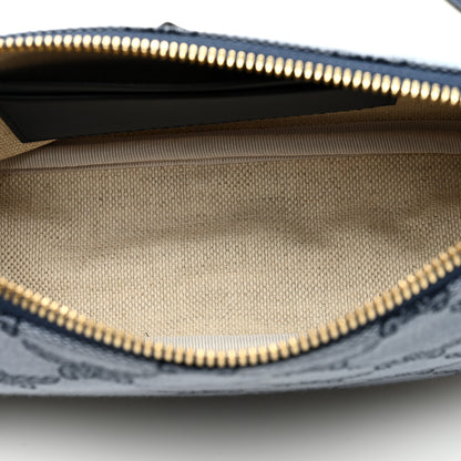 MCM Lauretos Jacquard Nappa Small Shoulder Bag Indigo 5 of 9