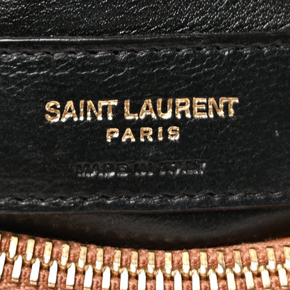Saint Laurent Calfskin Y Quilted Monogram Small Loulou Chain Satchel  Dark Natural 6 of 8