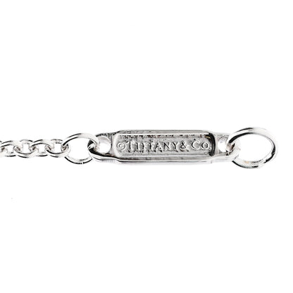 Tiffany 18K White Gold Diamond Tag Chain Bracelet 4 of 4