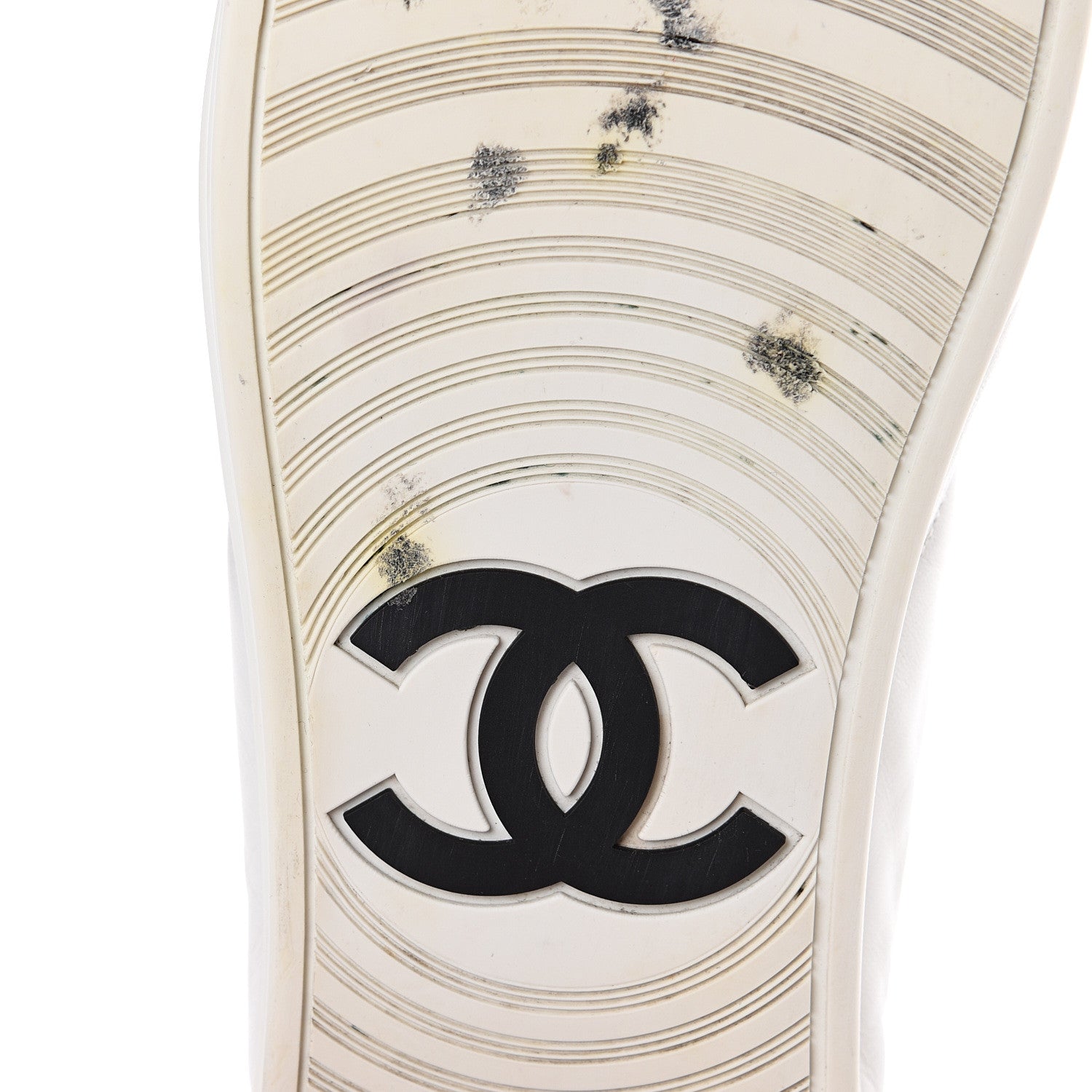 Chanel Calfskin Mens High Top CC Sneakers 43 White 12 of 14