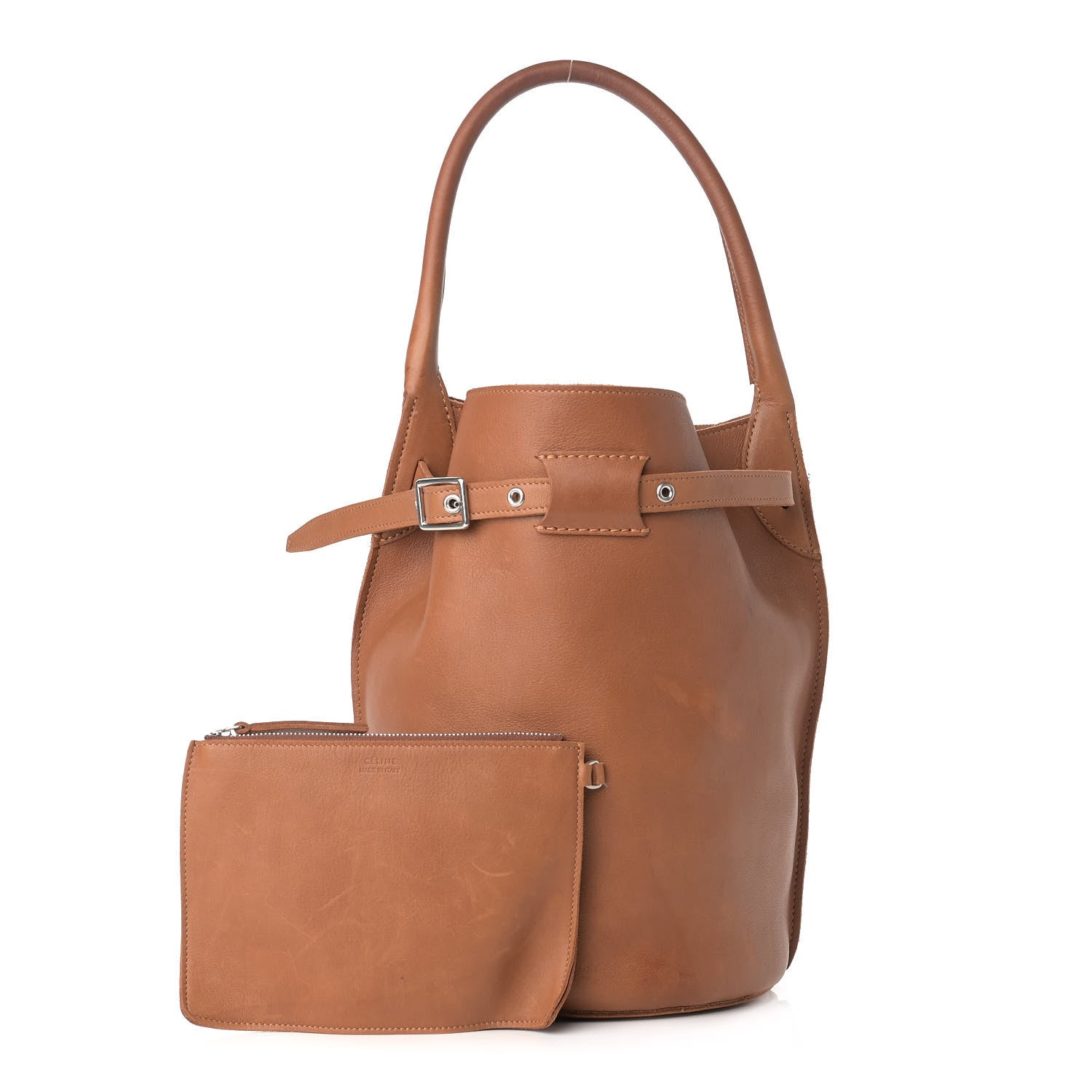 Celine Smooth Calfskin Big Bucket Bag Tan 1 of 12