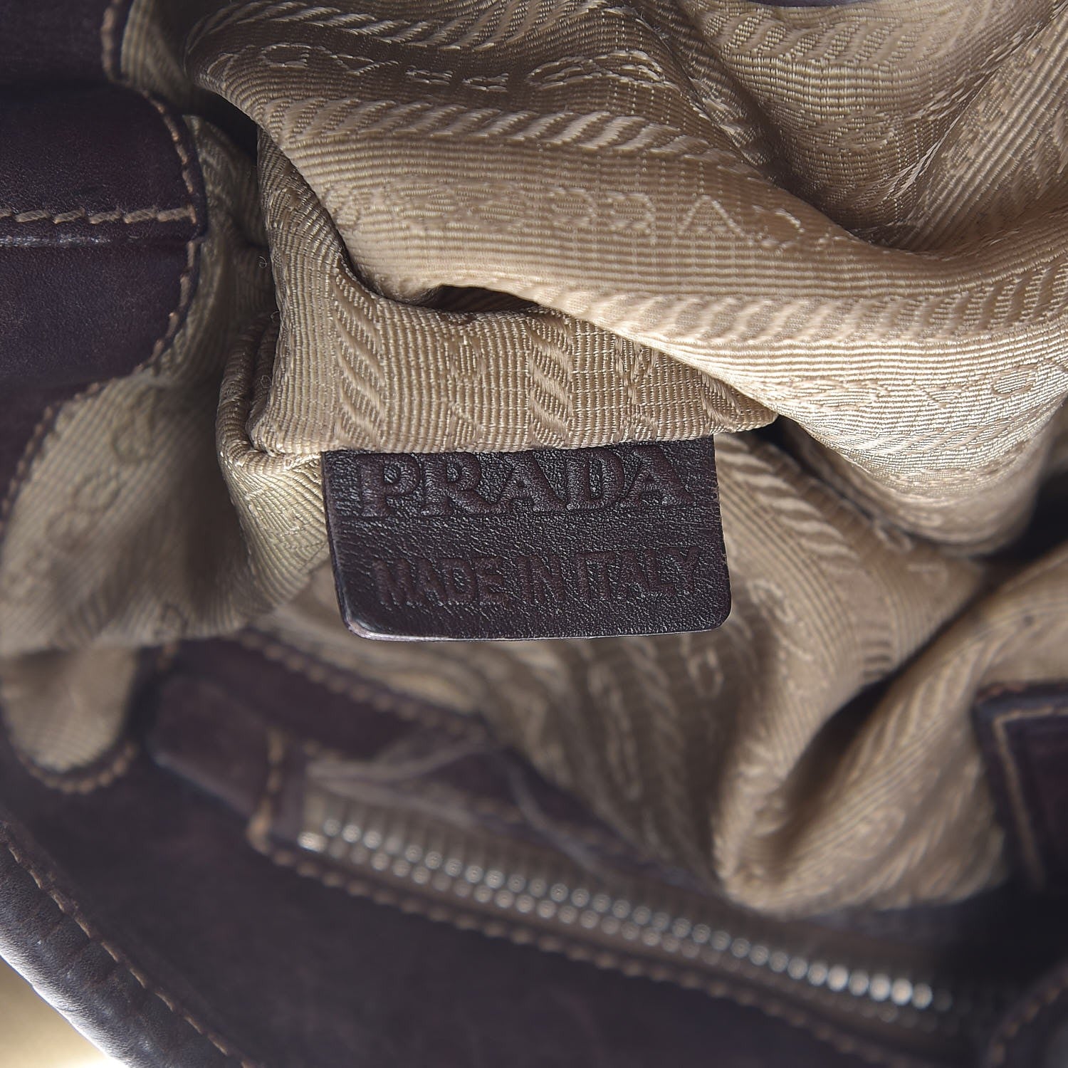 Prada Jacquard Logo Tote Corda Moro 10 of 20