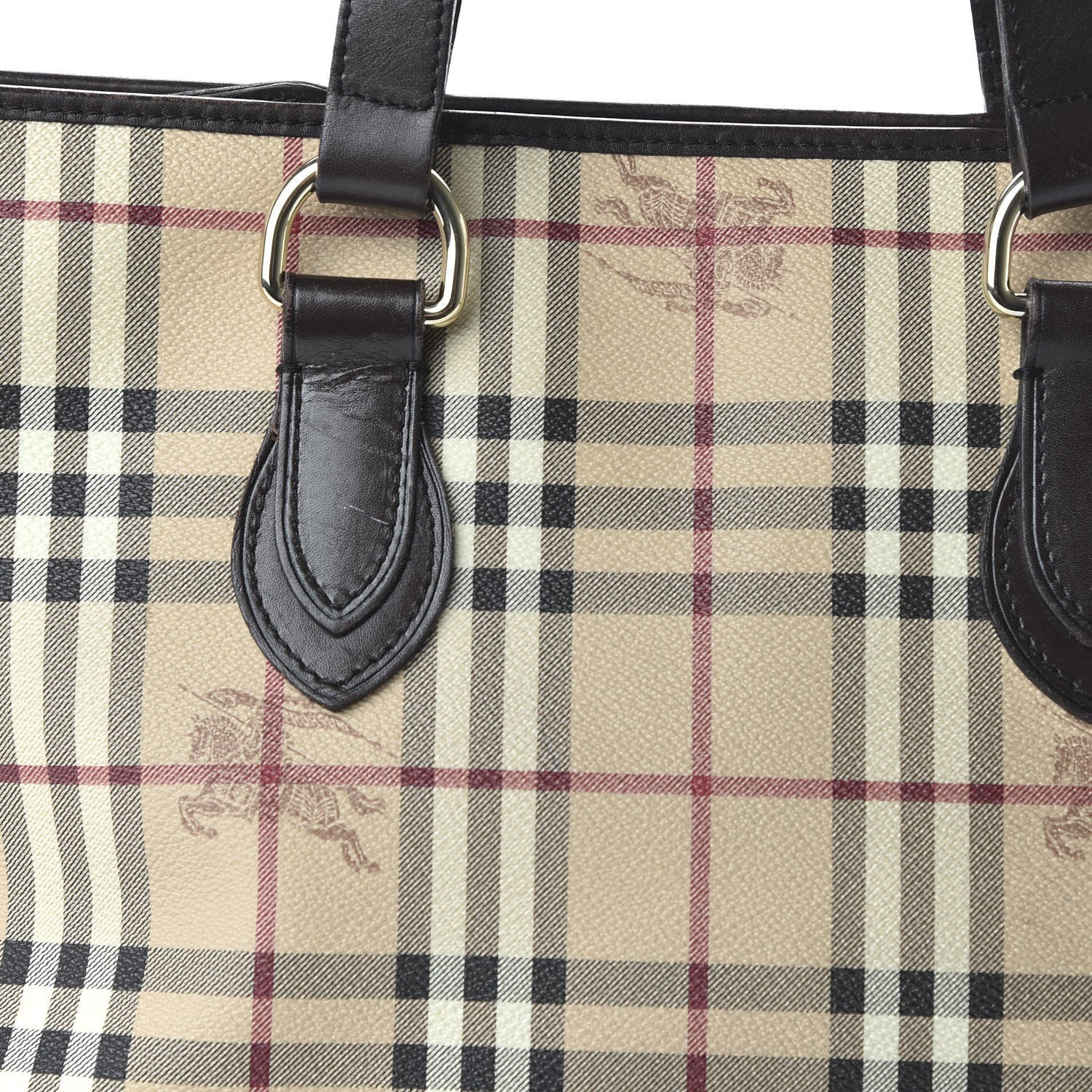 Burberry Haymarket Check Medium Regent Tote Chocolate 10 of 10
