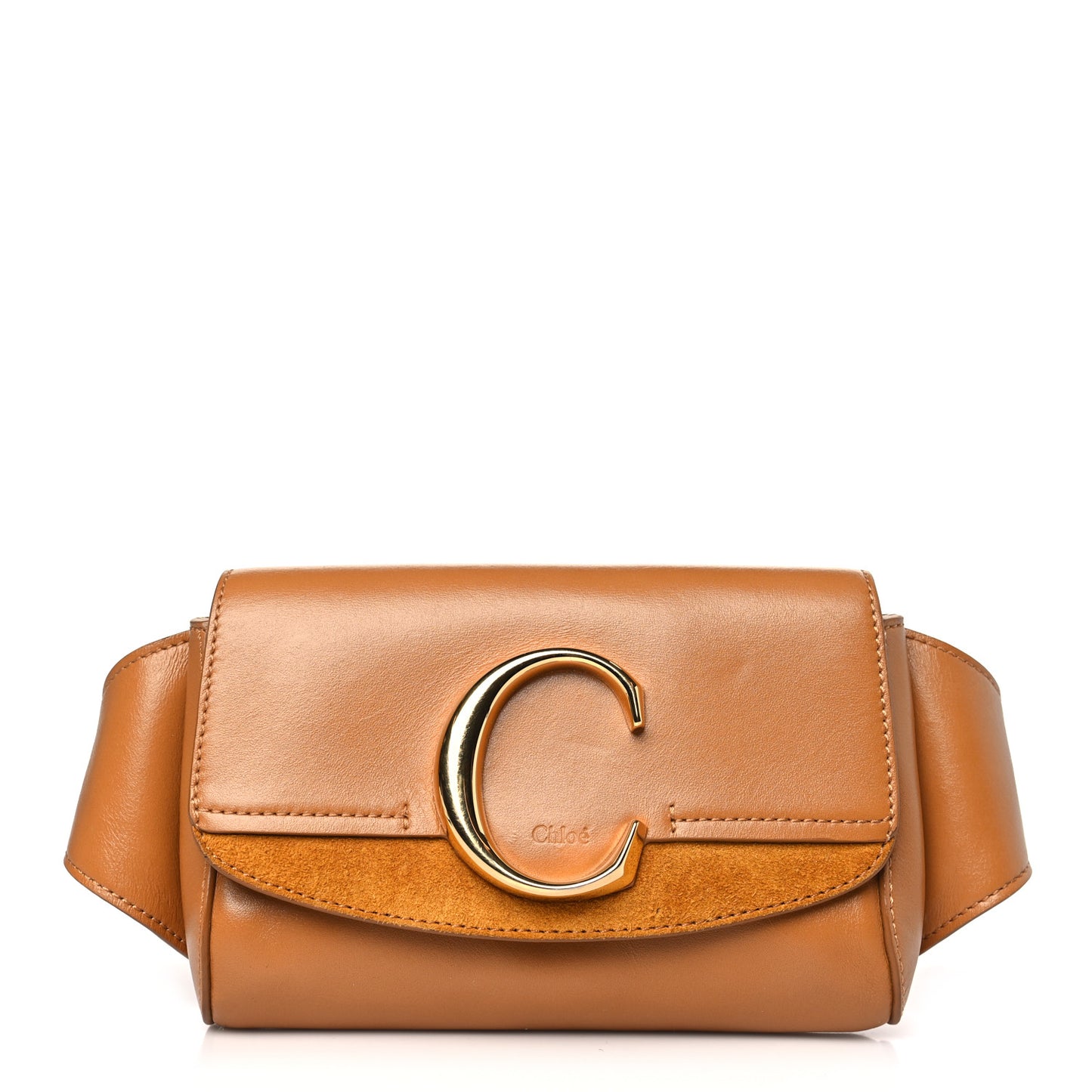 Calfskin Suede C Belt Bag Tan