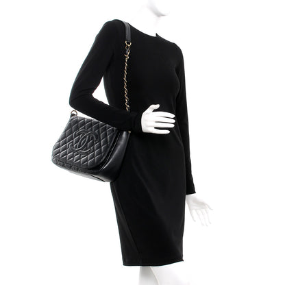 Chanel Caviar CC Shoulder Flap Black 2 of 7