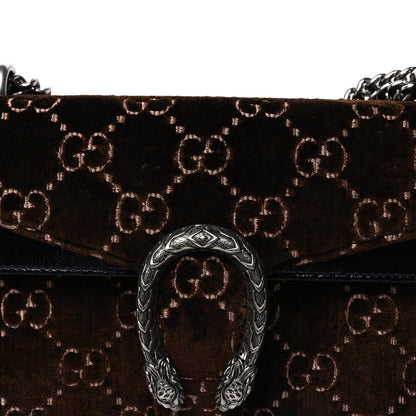 Gucci Velvet Skipper GG Monogram Small Dionysus Shoulder Bag Brown Black 7 of 8