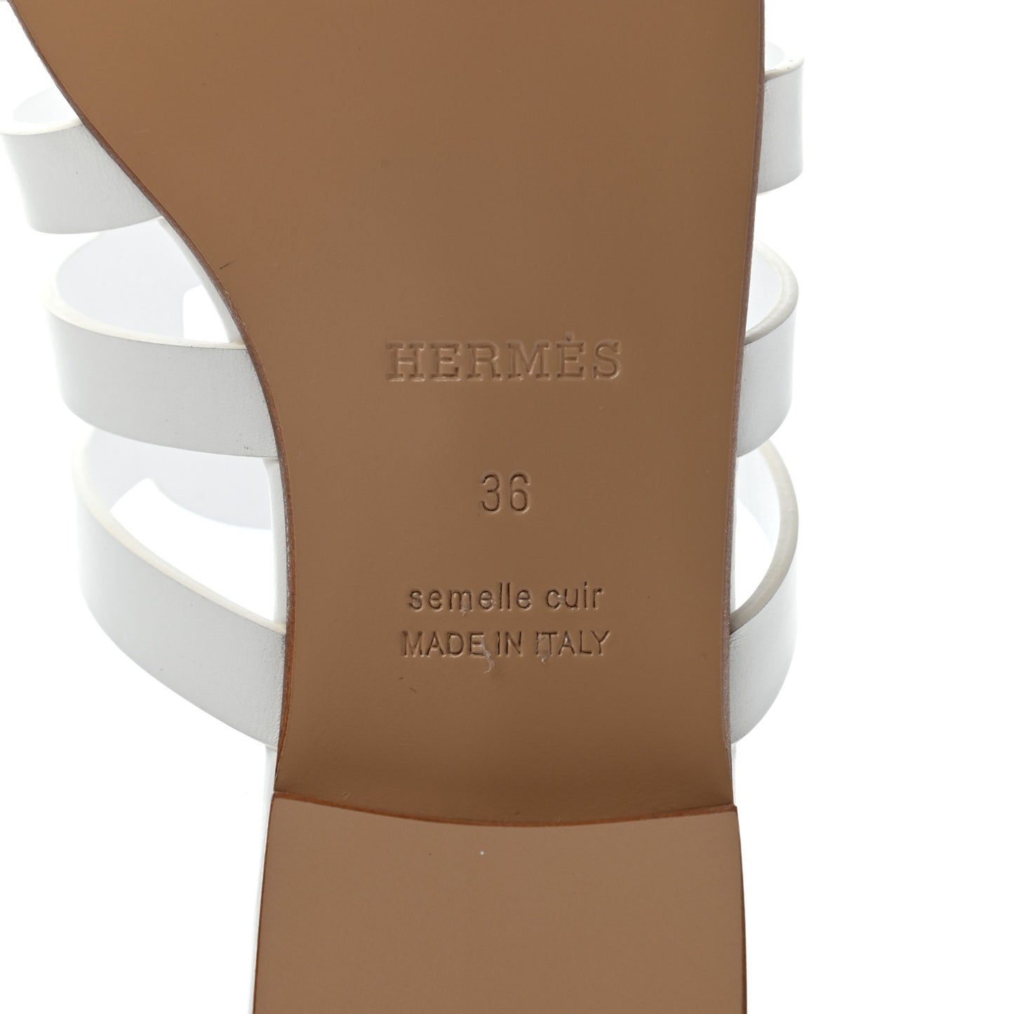 Calfskin Camelia Sandals 36 White