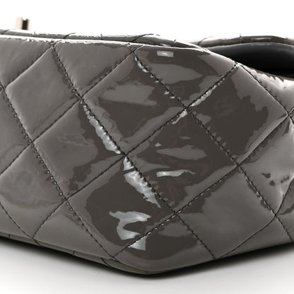Chanel Patent Calfskin Quilted Jumbo Double Flap Grey 10 of 10