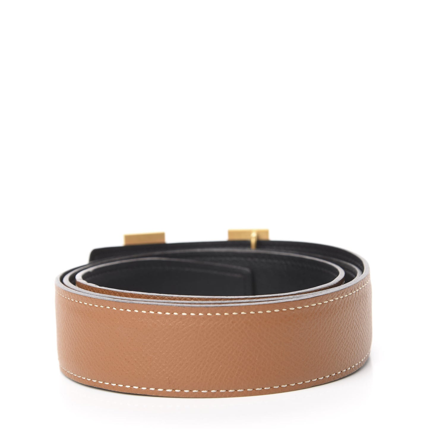 Epsom Swift 32mm Strie H Belt 90 Black Gold