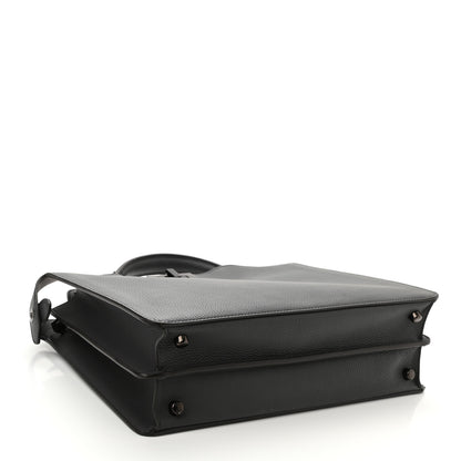 Fendi Cuoio Romano Vitello Cover Glazed Fabric Bi-Color FF 1974 Medium Peekaboo I SEE U Satchel Asfalto Praline Tobacco Moro 4 of 8