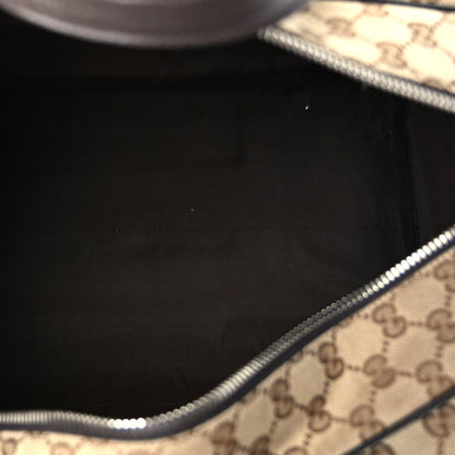 Gucci Monogram Dollar Calfskin Boston Duffle Bag Beige Ebony Testa di Moro Marrone Scuro 5 of 10