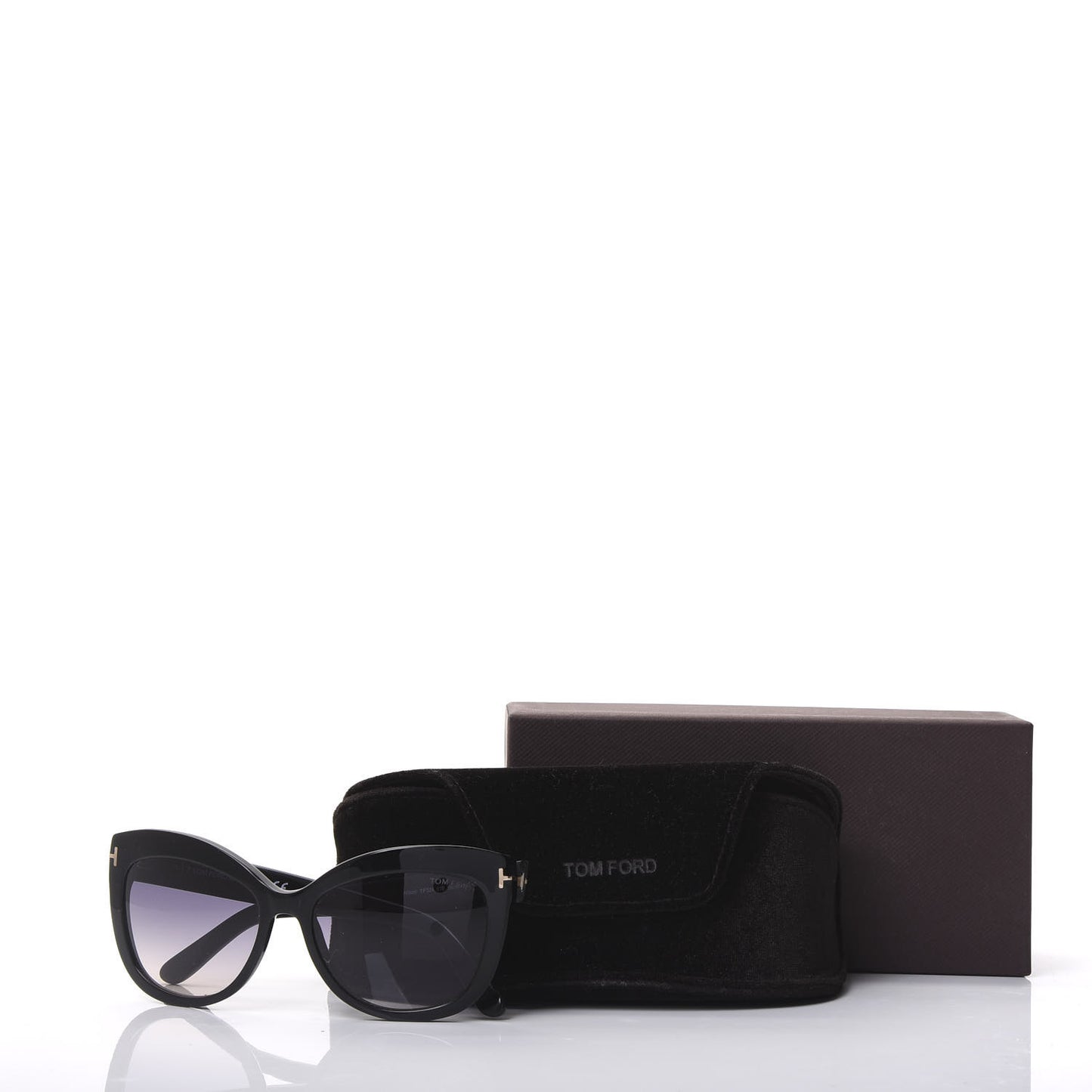 Acetate Alistair Cat Eye Sunglasses TF524 Black