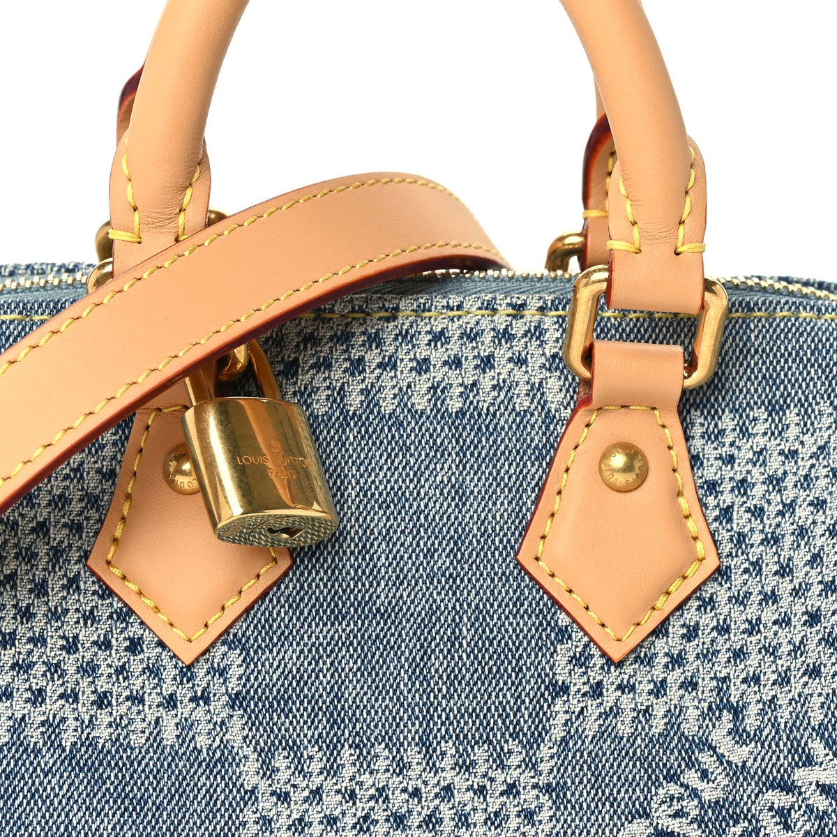 Damier Denim 3D Speedy Bandouliere 18 Bleu