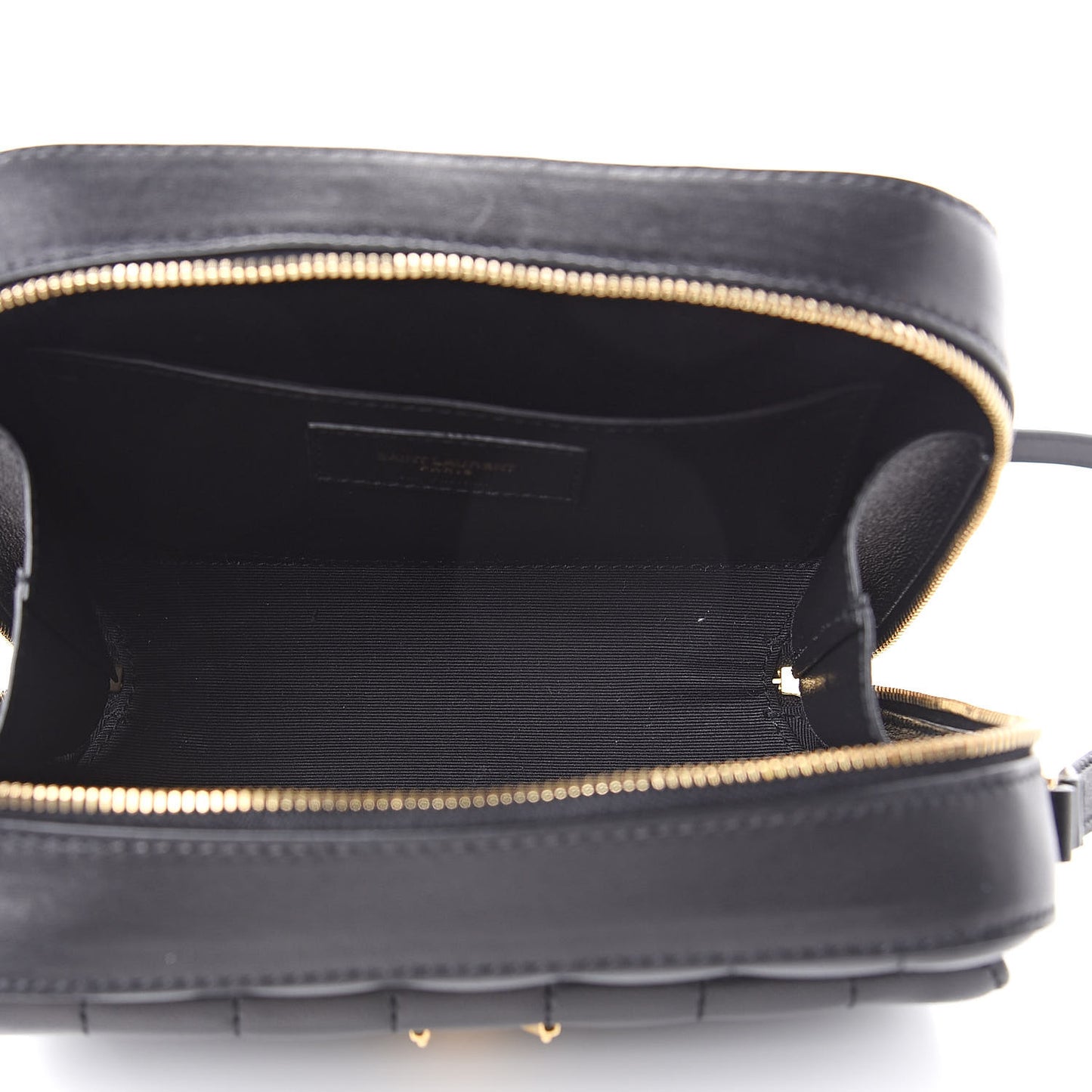 Lambskin Matelasse Monogram Vicky Camera Bag Black