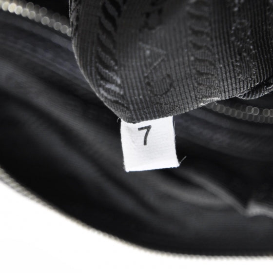 Prada Leather Large New Look Satchel Metallic Black 8 of 9