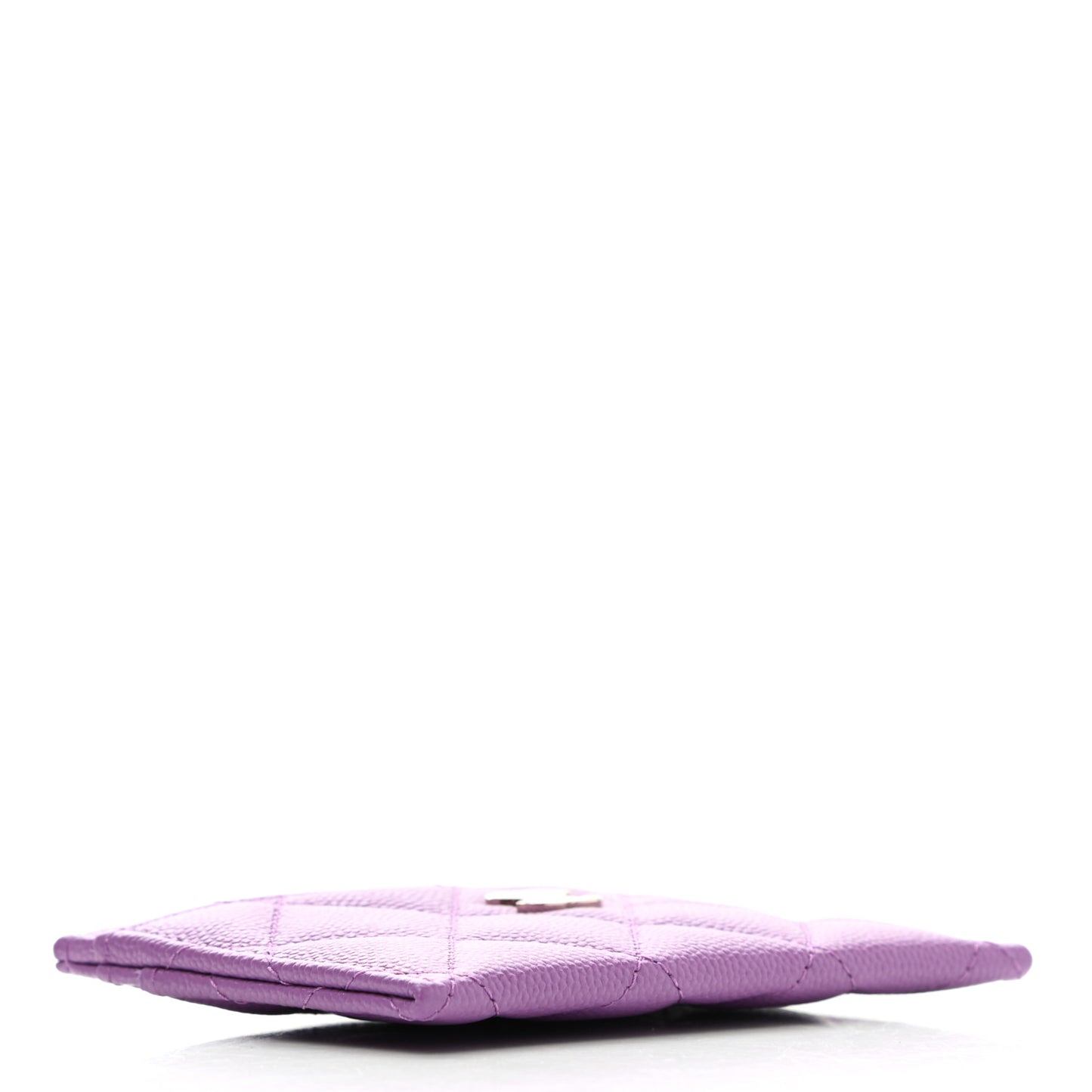 Caviar Quilted Card Holder Purple