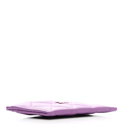 Chanel Caviar Quilted Card Holder Purple 4 of 9