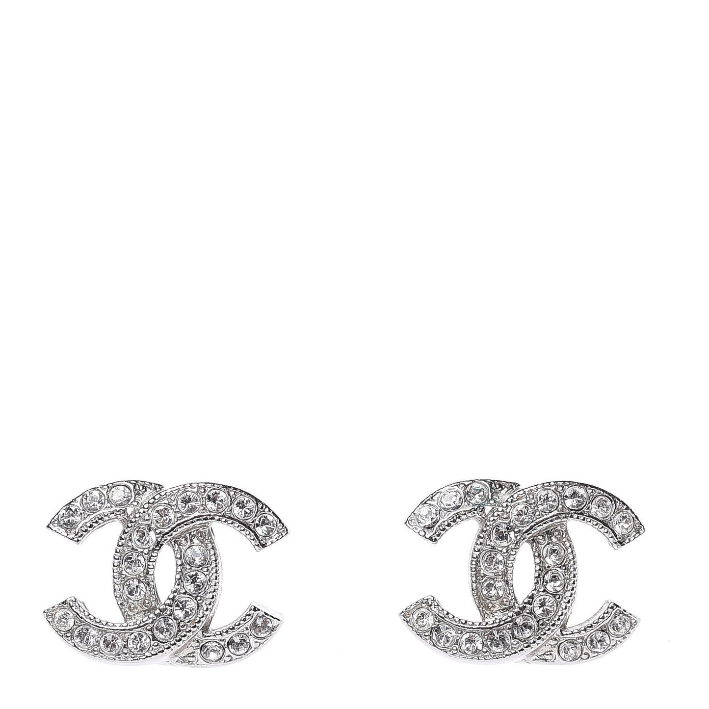 Crystal Mini Timeless CC Earrings Silver