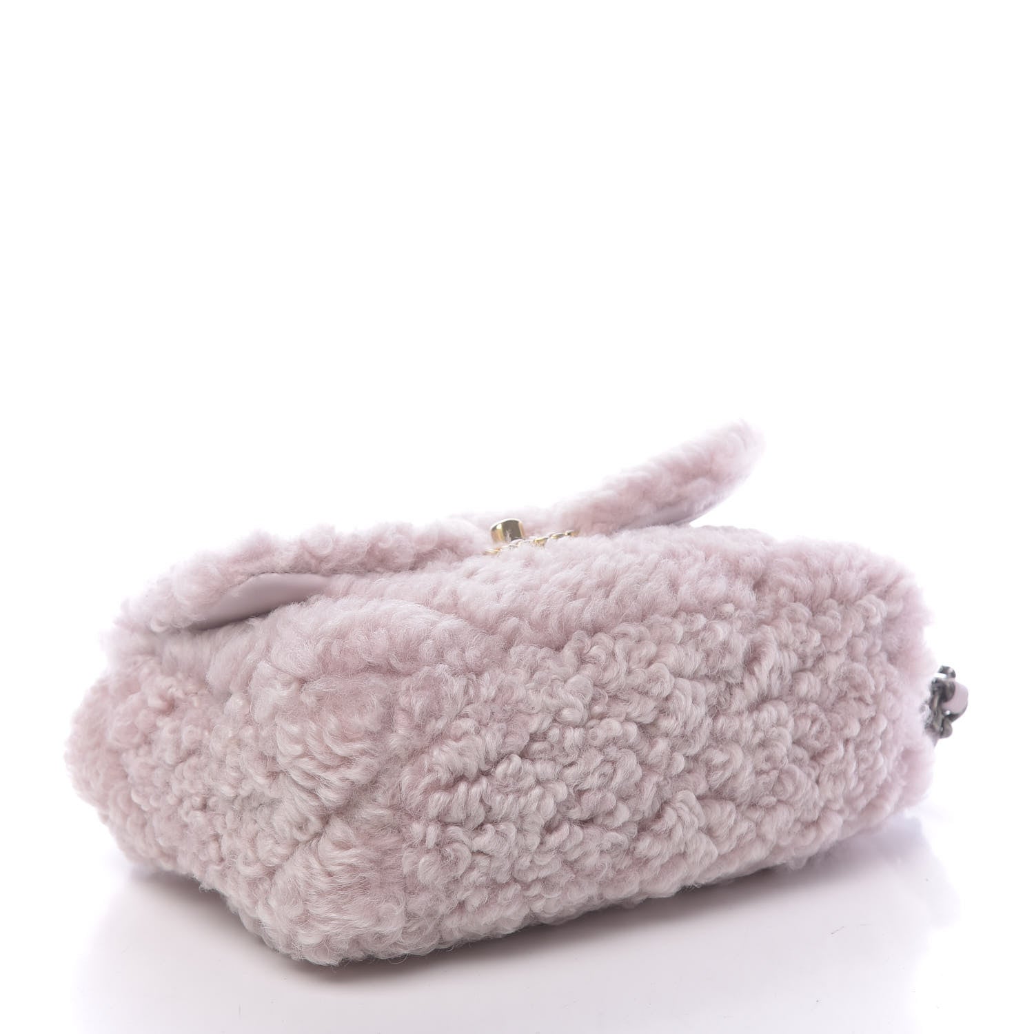 Chanel Shearling Sheepskin Medium 19 Flap Light Pink 4 of 11