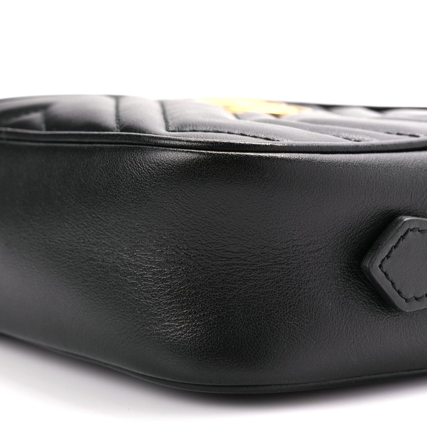 Calfskin Matelasse Mini GG Marmont Chain Shoulder Bag Black