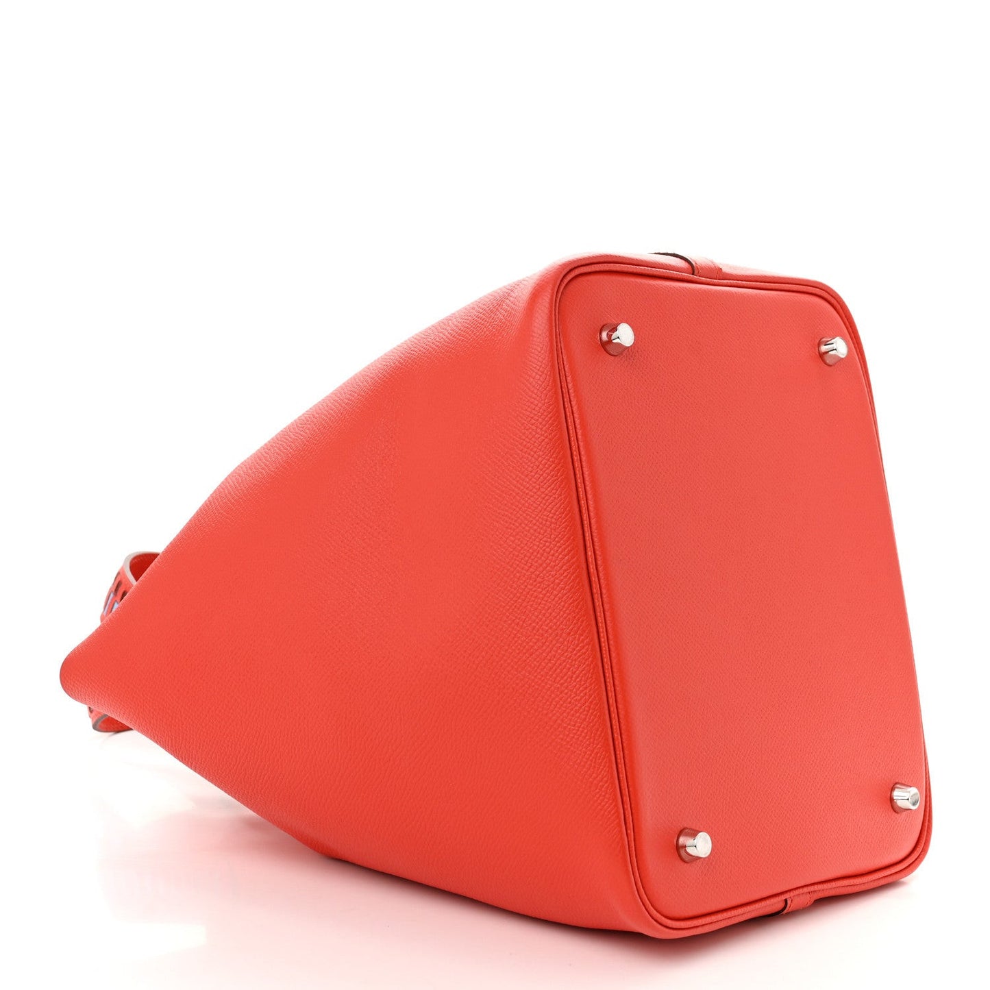 Epsom Tressage De Cuir Picotin Lock 22 MM Rouge Coeur Bleu du Nord Rouge H