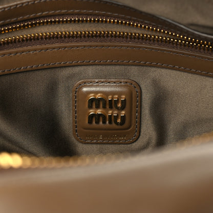 Miu Miu Soft Calf Softy Large Beau Top Handle Bag Tundra 10 of 16