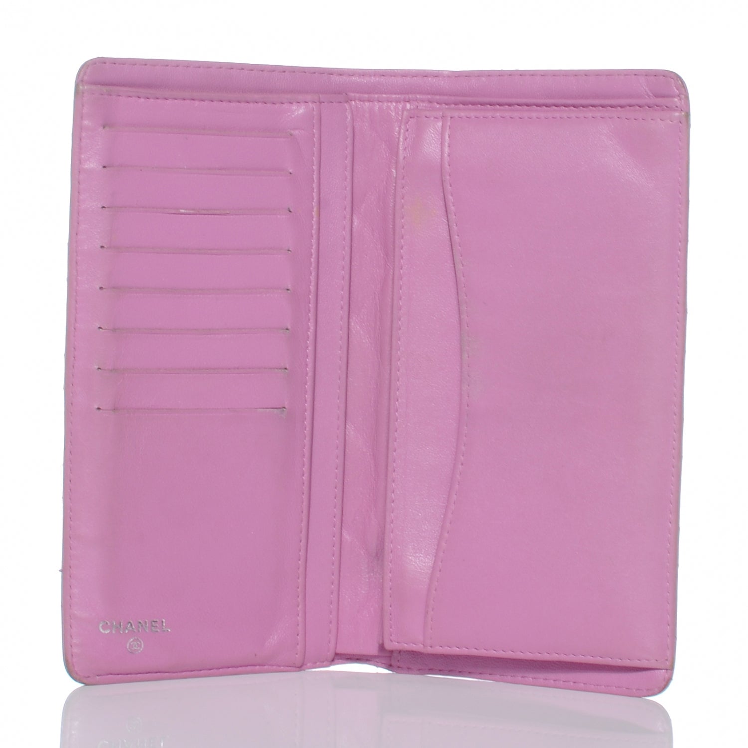 Chanel Lambskin Quilted Yen Wallet Violet 5 of 7