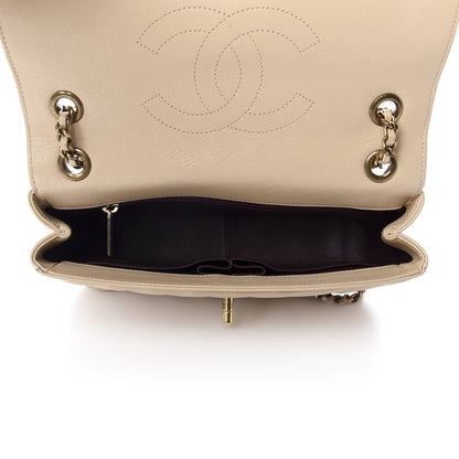 Chanel Shiny Goatskin Diagonal Quilted Small Flap Beige 5 of 10