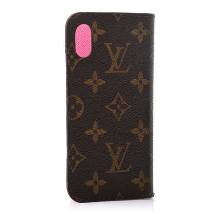 Louis Vuitton Monogram iPhone X Folio Case Rose Pop 3 of 6