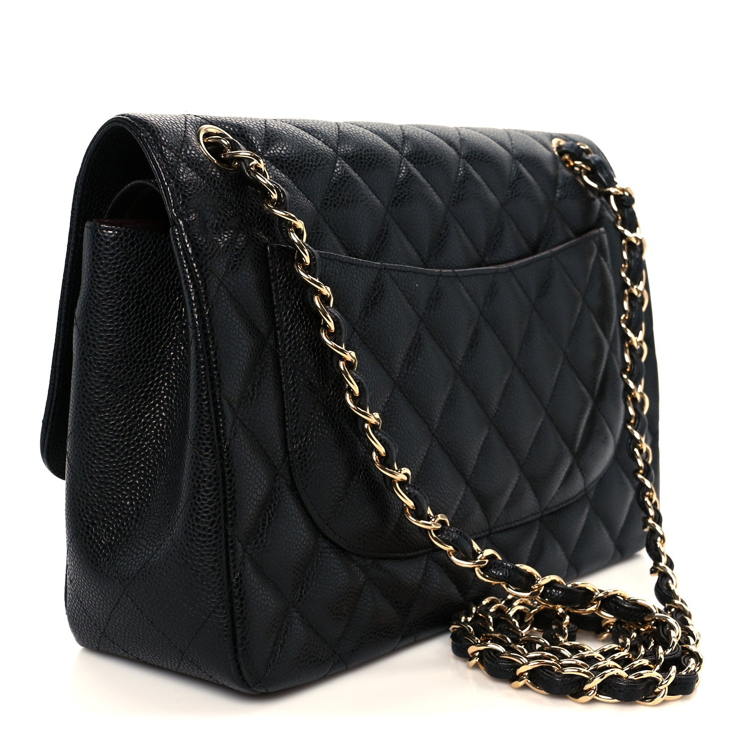 Chanel Caviar Quilted Jumbo Double Flap Black 3 of 11