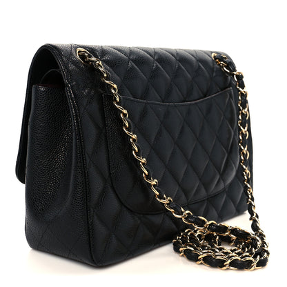 Chanel Caviar Quilted Jumbo Double Flap Black 3 of 11