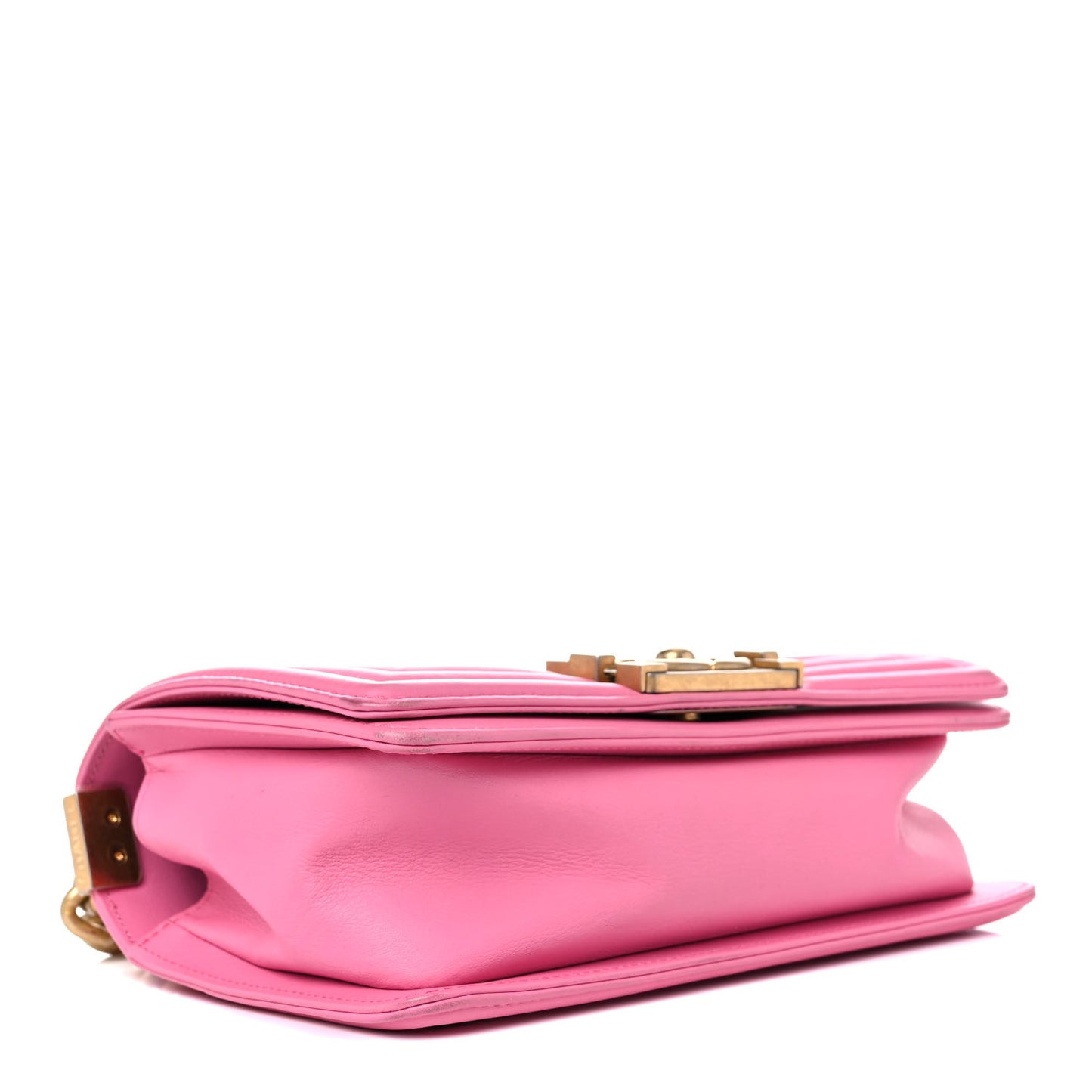 Calfskin Quilted Small Boy Flap Pink
