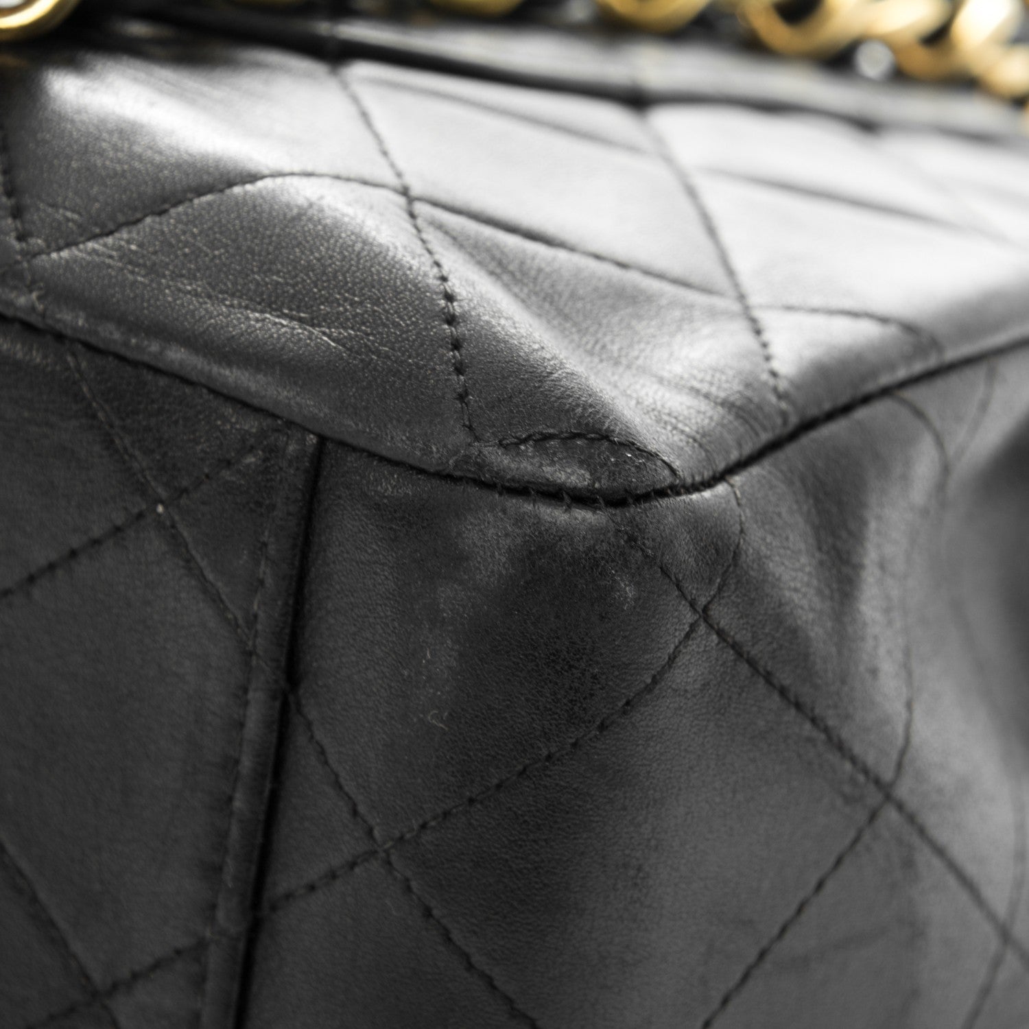 Chanel Lambskin Quilted XL Jumbo Single Flap Black 11 of 11