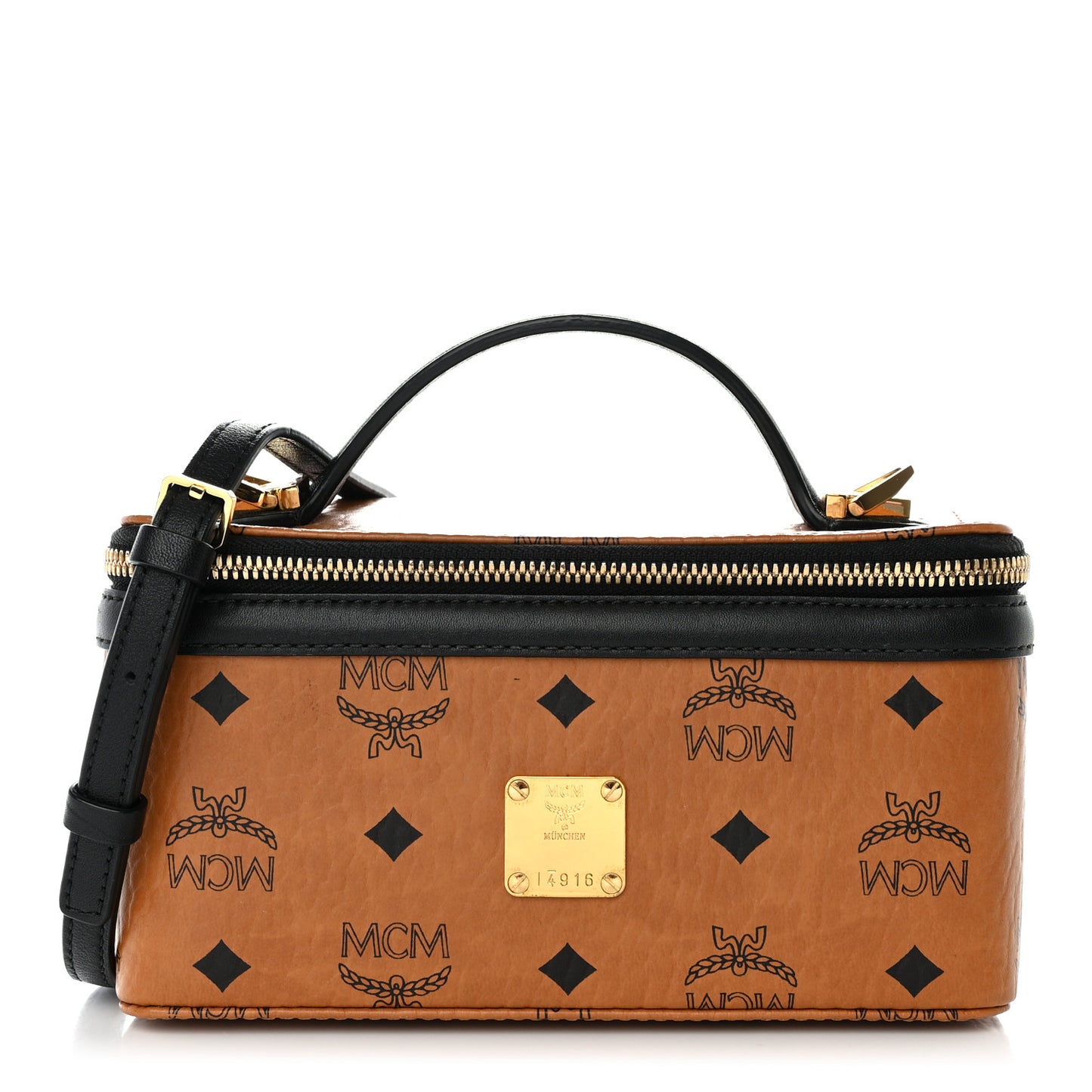 Visetos Vanity Case Cognac Black