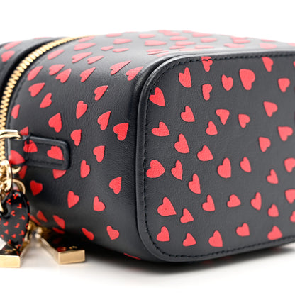 Christian Dior Lambskin Heart Print Micro Lady Dior Vanity Case Blue Red 7 of 8