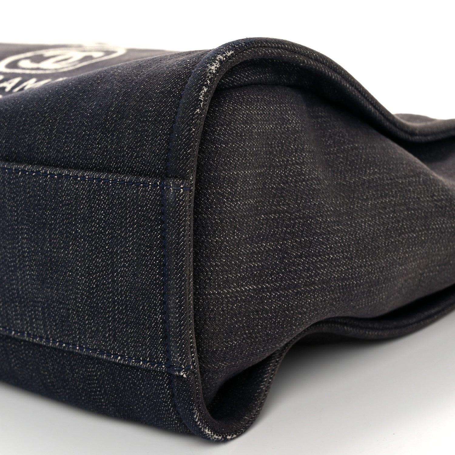 Chanel Denim Small Deauville Tote Dark Blue 10 of 13