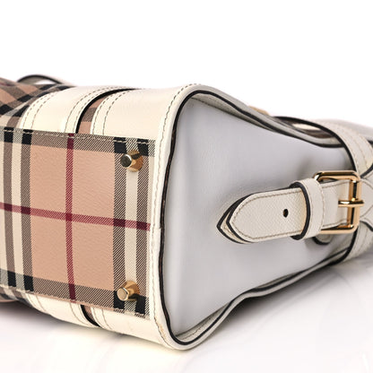 Burberry Haymarket Check Medium Minford Portrait Tote White 8 of 8