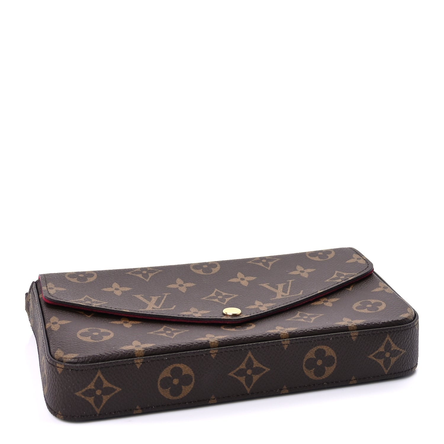 Louis Vuitton Monogram Pochette Felicie Chain Wallet Fuchsia 4 of 9