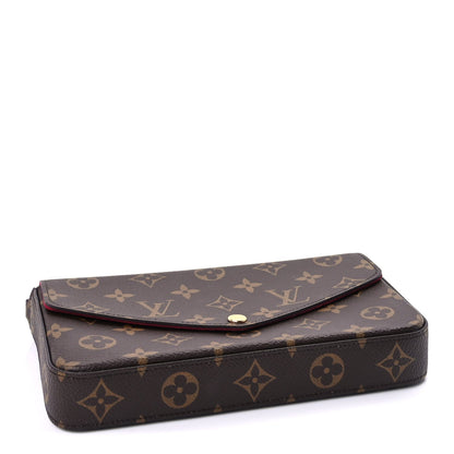 Louis Vuitton Monogram Pochette Felicie Chain Wallet Fuchsia 4 of 9