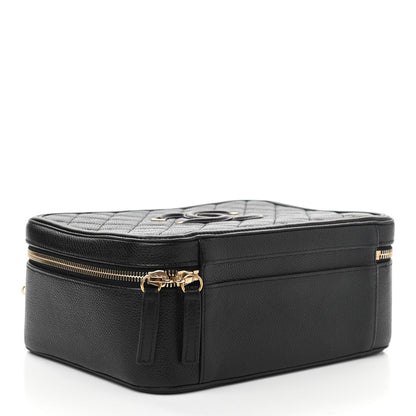 Chanel Caviar Quilted Large CC Filigree Vanity Case Black 5 of 11
