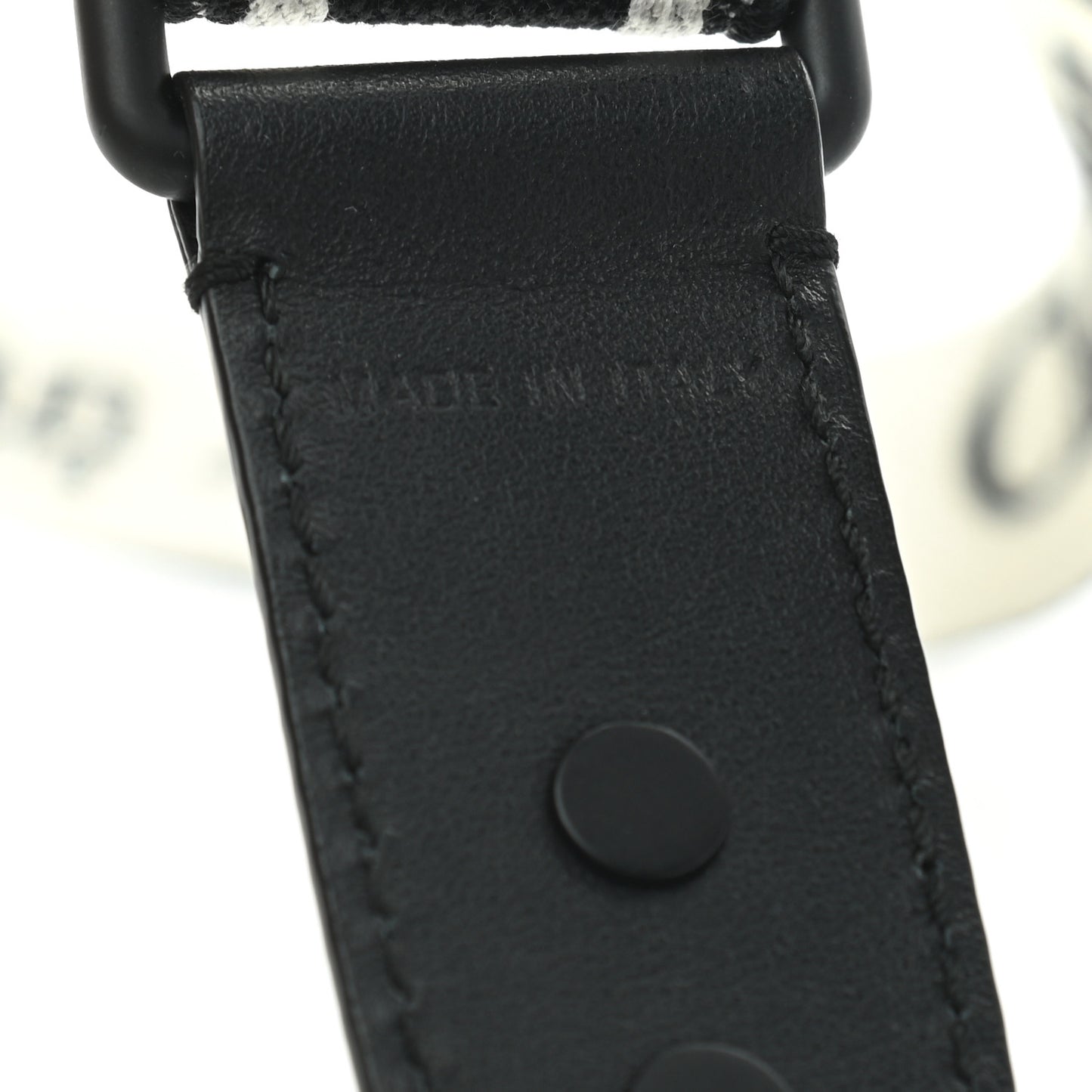 Canvas Embroidered Shoulder Strap Black Ultramatte