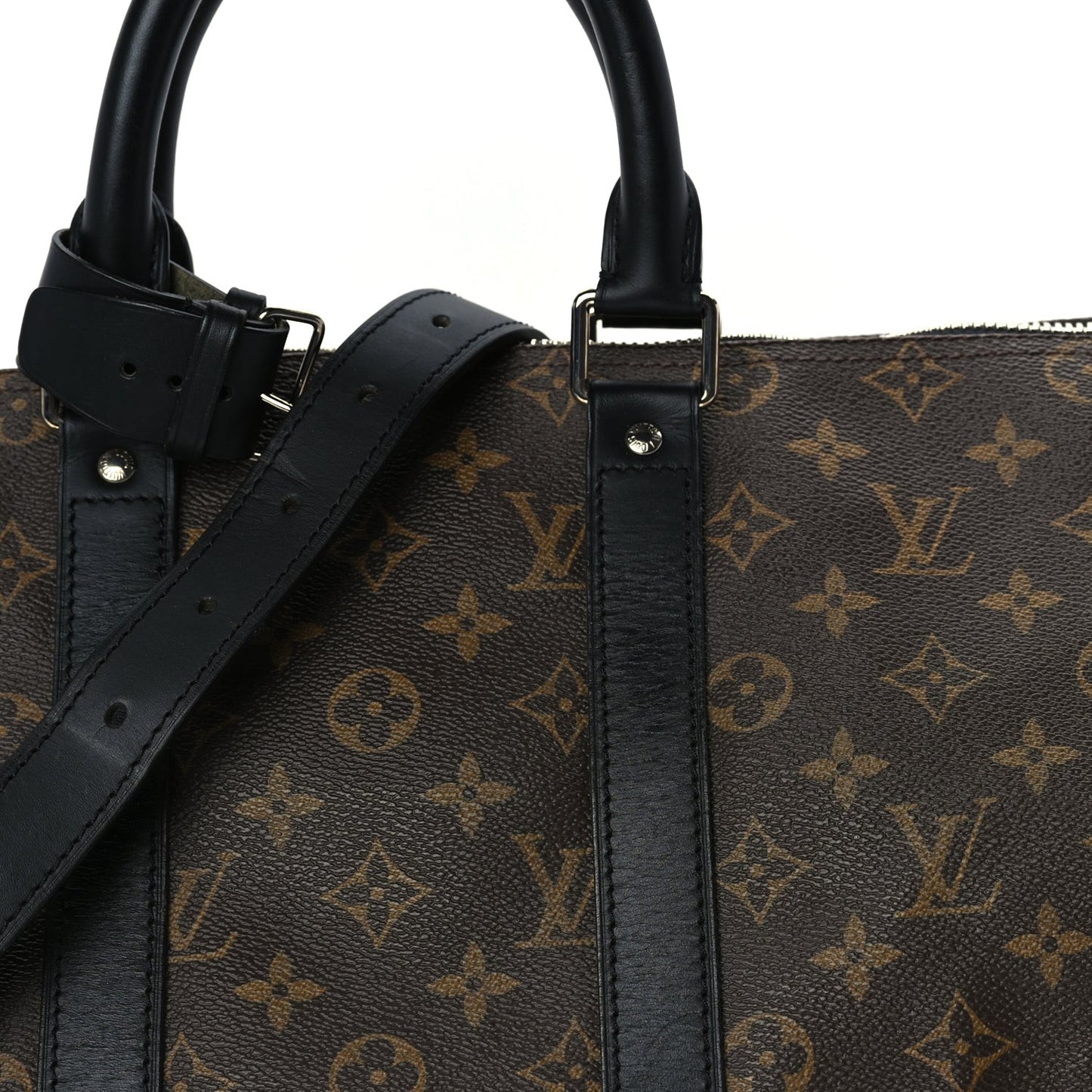 Monogram Macassar Keepall Bandouliere 45 Black