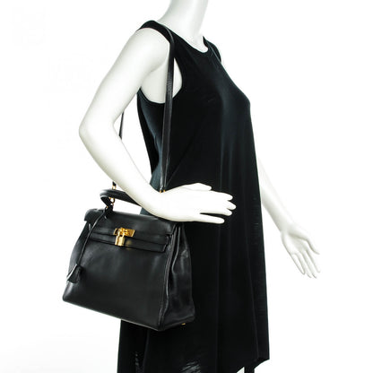 Hermes Taurillon Clemence Kelly Retourne 32 Black 2 of 22