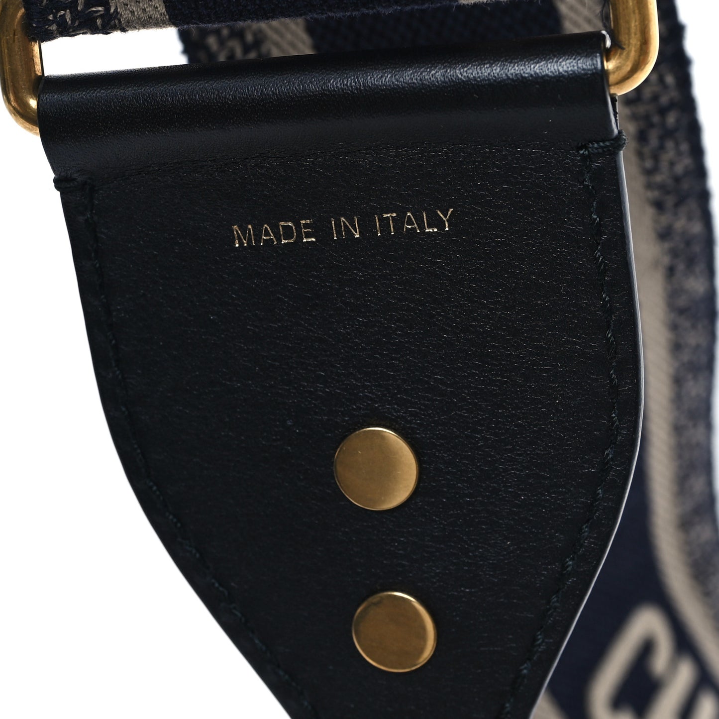 Canvas Embroidered Shoulder Strap Blue