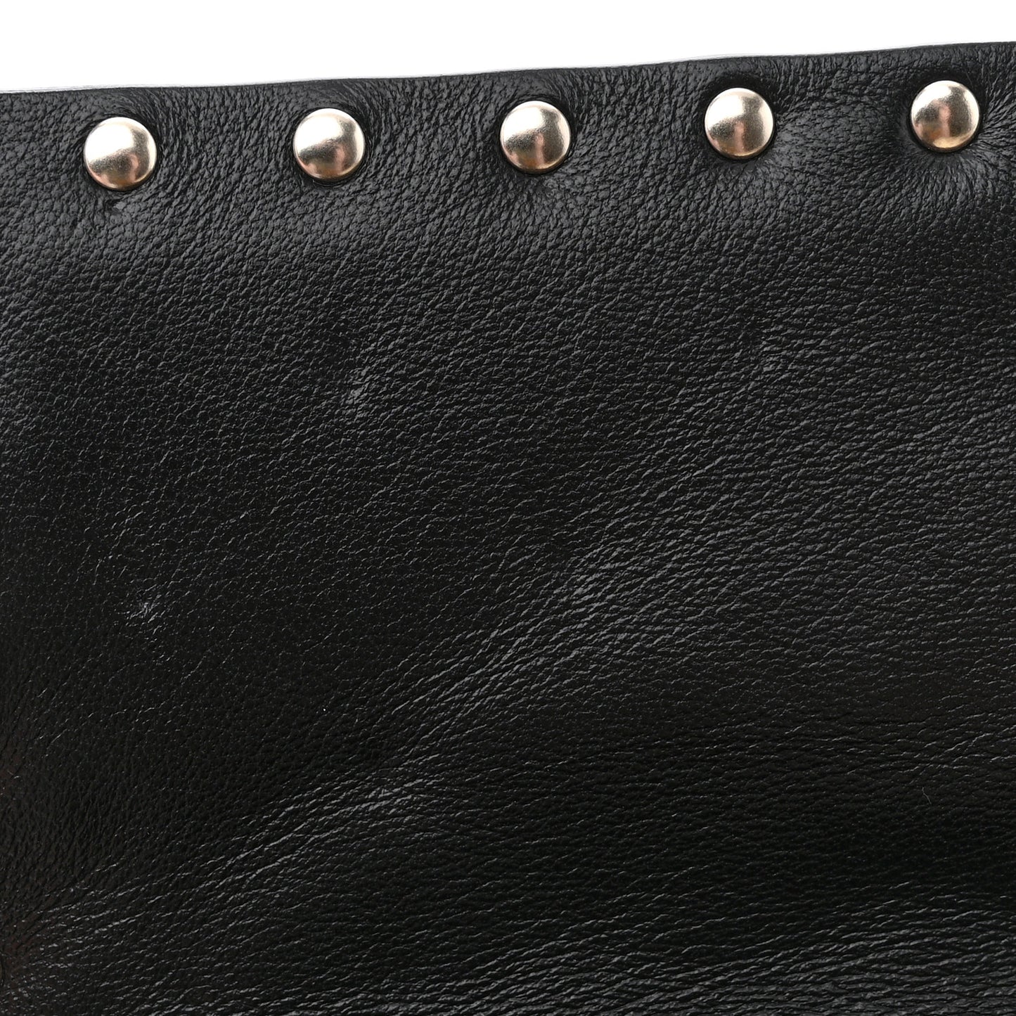 Nappa Rockstud Spike Flower Wallet on Chain Black Ivory