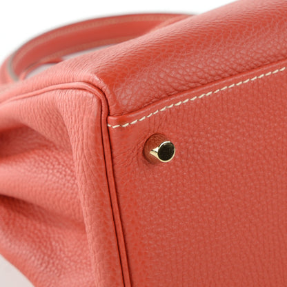 Hermes Togo Kelly Retourne 35 Sanguine 5 of 17