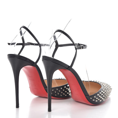 Christian Louboutin Kid Baila Spike 100 Pumps 38.5 Black 4 of 7
